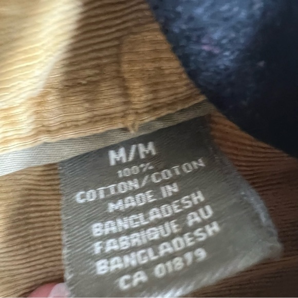 Pacific trail outdoor wear men medium corduroy mustard yellow button down shirt - Picture 6 of 8